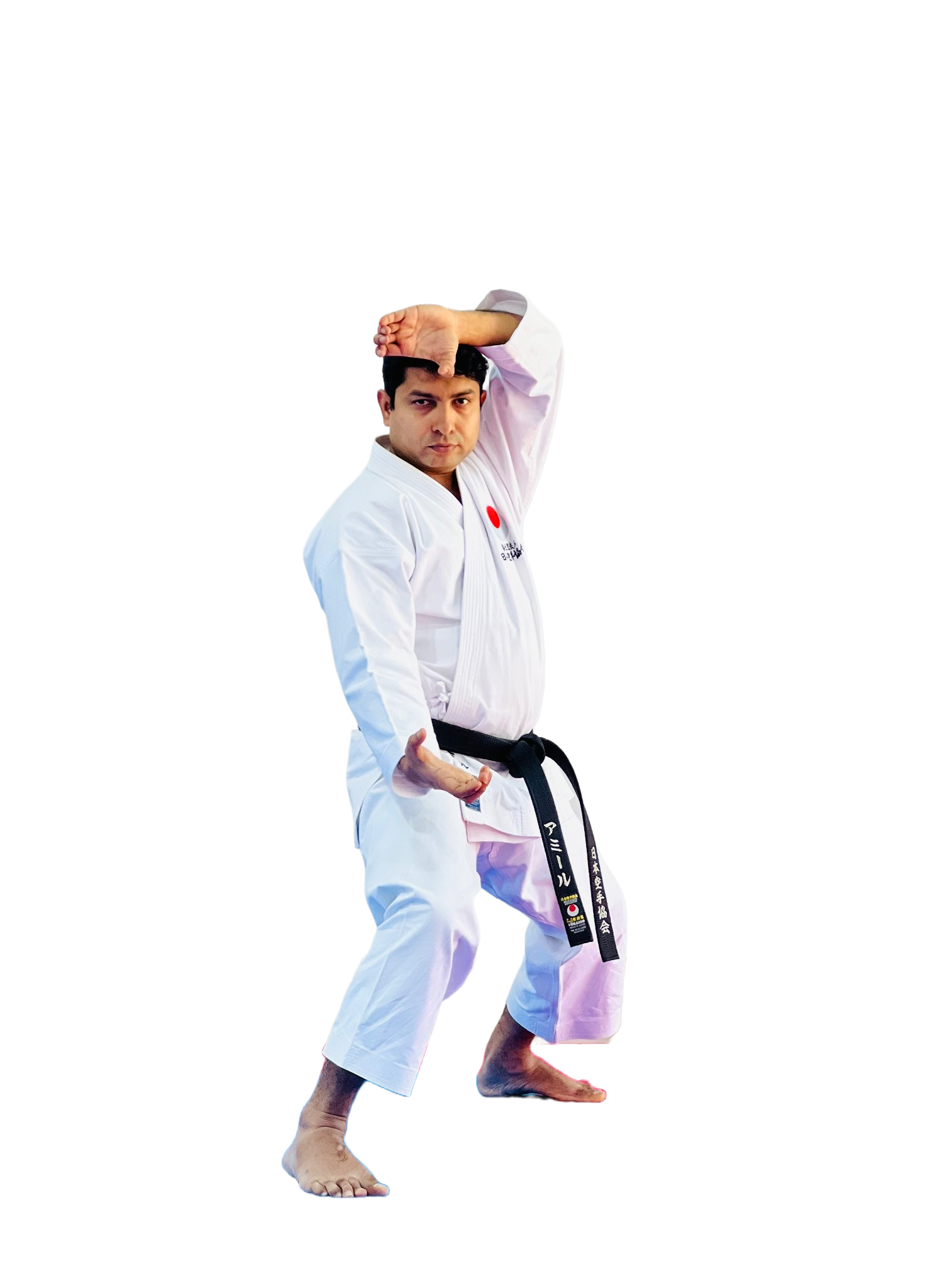 Sensei Ameer Adukkattil teaching Shotokan karate in Dubai