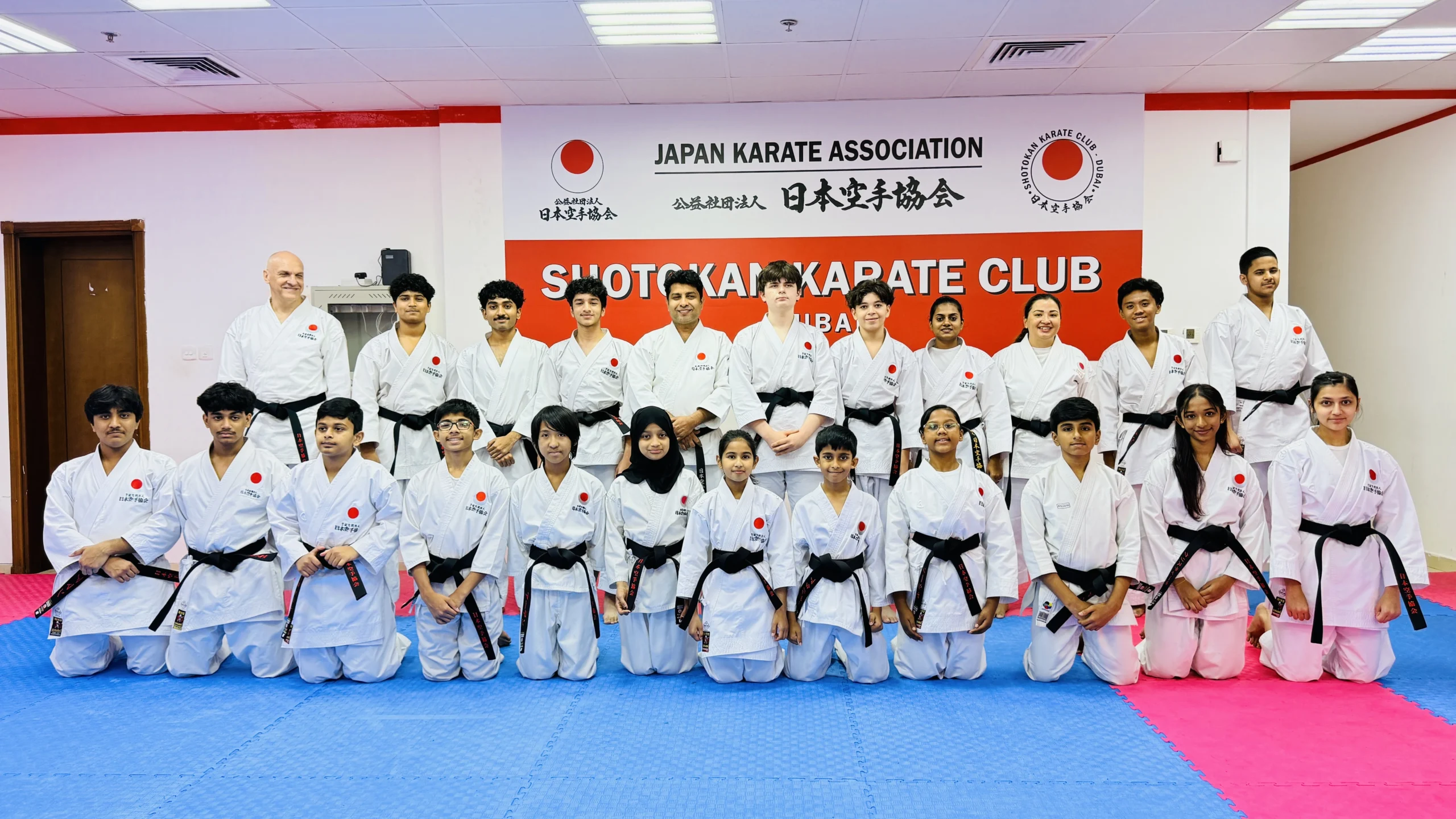Student achieving a black belt at Shotokan Karate Club Dubai